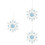 3Pcs Clear Blue Snowflake Hanging Ornaments for Xmas Tree Decor 7