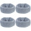 4Pcs Portable Dog Earmuffs Elastic Multi-Function Grey Puppy Ear Muffs 4