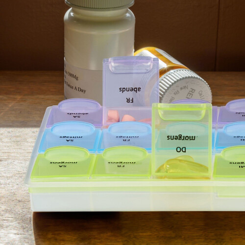 Wochenpillendose, 7-Tage-Organizer mit 3 Fächern 1