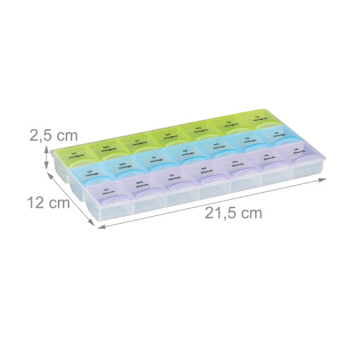 Wochenpillendose, 7-Tage-Organizer mit 3 Fächern 2
