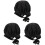 3pcs Unique Simple Stretchy Home Sleeping Hat Waterproof Bathing Hat 2