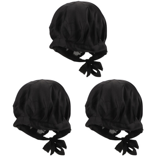 3pcs Unique Simple Stretchy Home Sleeping Hat Waterproof Bathing Hat 1
