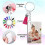 Sublimation Keychain Blanks Bulk 240Pcs Keychain Blanks Set with Rectangle Sublimation Blanks,for DIY Keychain Crafting 5