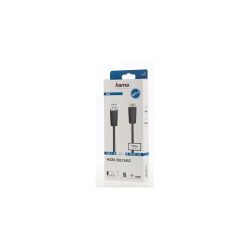 Hama Micro-USB-kabel - HAMA - 0,75 m - USB 3.0 - 5 Gbit/s - Dubbele afscherming 1