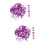 200Pièces Anneaux De Marquage Poulet Violet Réutilisables Faciles 6