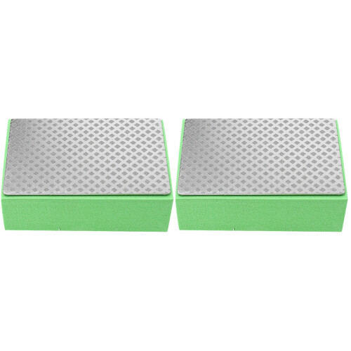 2Pièces Ponçage Vert Main Éponge Résistante 1