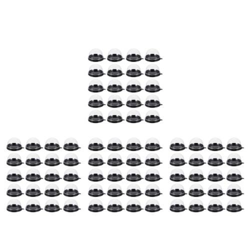 400Pièces Boîtes Dômes Noires Réutilisables Pour Mooncakes Cupcakes 1