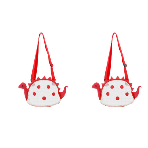 2St Kinderstrandtas Mesh Rood En Stevige Opbergtas 1