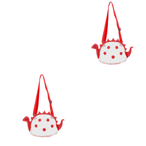 2St Kinderstrandtas Mesh Rood En Stevige Opbergtas 2