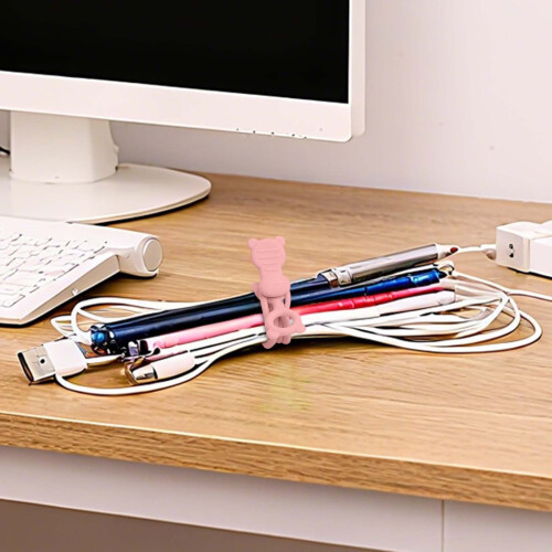 Herbruikbare flexibele kabelbinders van siliconen, 10 stuks 1