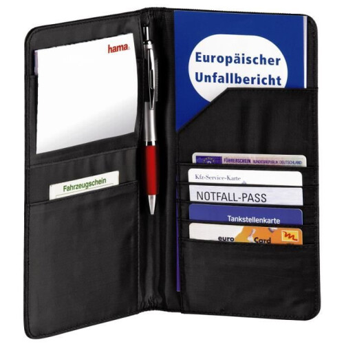 Hama Auto-Dokumentenetui - HAMA - Schwarzes Nylon - Auto-Organizer 1