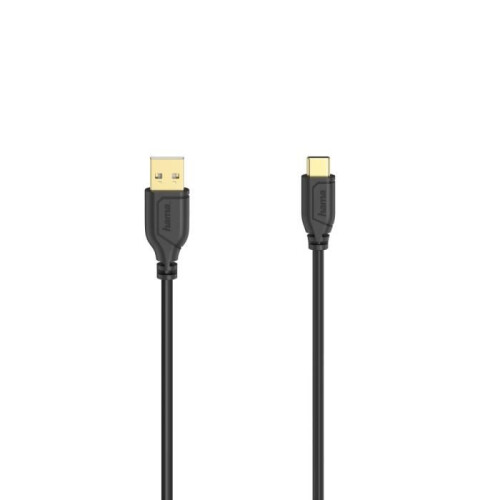 Hama USB-C-kaapeli - HAMA - FLEXI-SLIM - 0,75 m - USB 2.0 - Musta 2