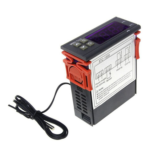 2X LED Digital Temperature Controller STC-1000 AC 110-220V 10A Relay Thermoregulator Thermostat 2