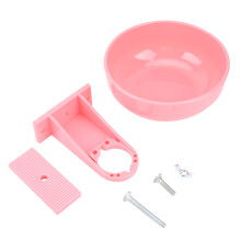 Pet Watering Station for Cat Dog Cages, Elevated Cat Bowl Holder with Sturdy Safe Pet Feeder Design, Detachable Hanging Water Fountain, Automatic