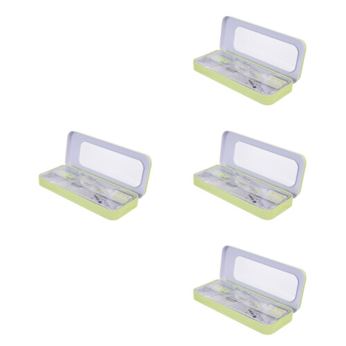 4Sets Student Drawing Tools Green Multi-Functional Ruler Compass Kit 2