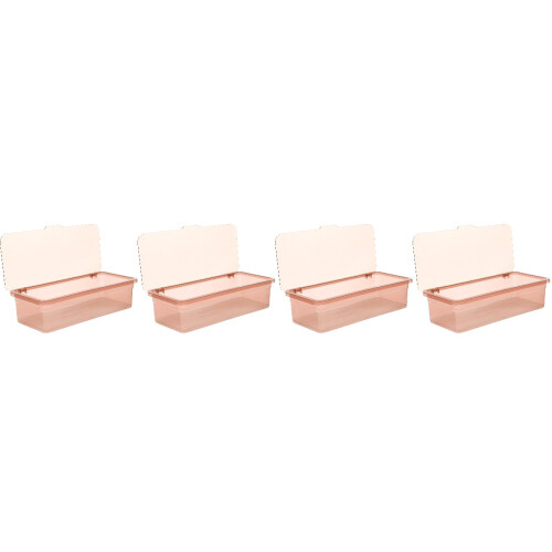 4Pcs Transparent Storage Box Flatware Storage Organizer 2