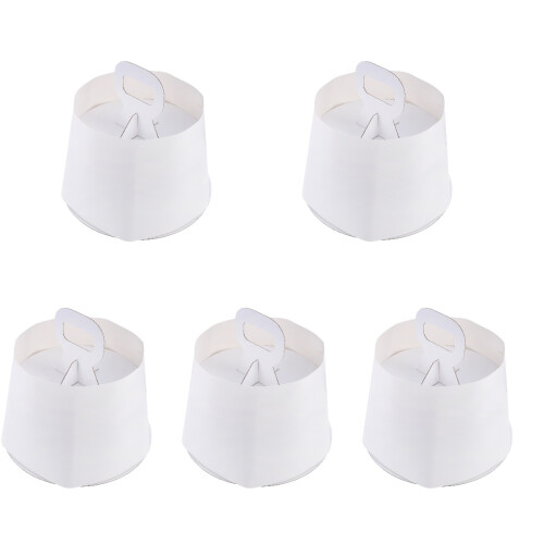 5Sets White Dessert Packaging Boxes Durable Double Layer Storage 1