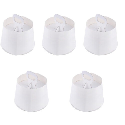 5Sets White Dessert Packaging Boxes Durable Double Layer Storage 2
