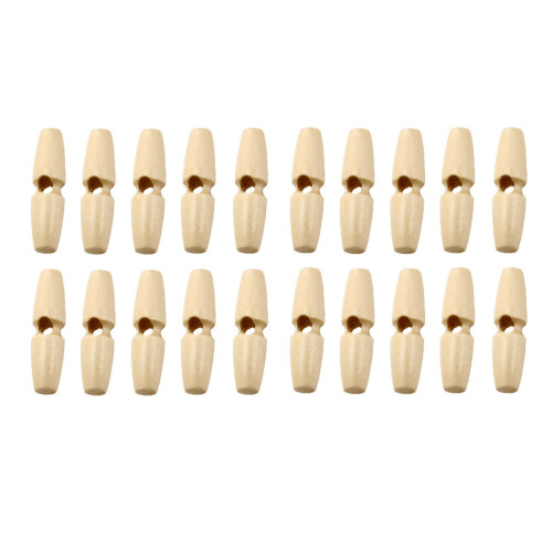 40Pcs Beige Wood Coat Sewing Buttons DIY Decorative Replacement 2