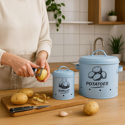 Scatole per conservare patate, cipolle e aglio - Set da 3 1