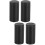 4Pcs Adjustable Bed Frame Support Sturdy Black Aluminum Wall Stoppers 2