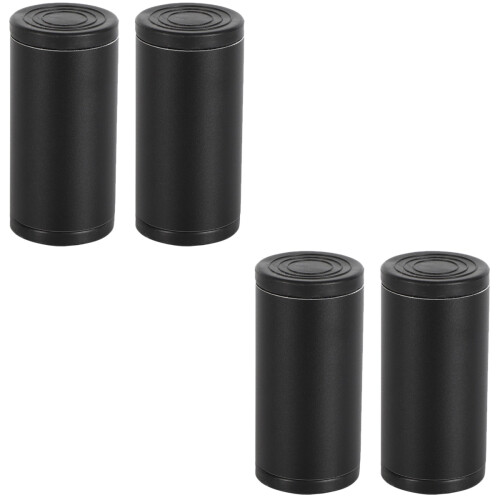 4Pcs Adjustable Bed Frame Support Sturdy Black Aluminum Wall Stoppers 2