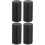 4Pcs Adjustable Bed Frame Support Sturdy Black Aluminum Wall Stoppers 4