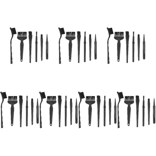 42Pcs Computer Cleaning Brush Set Black - Dust Removal for Electronics 1