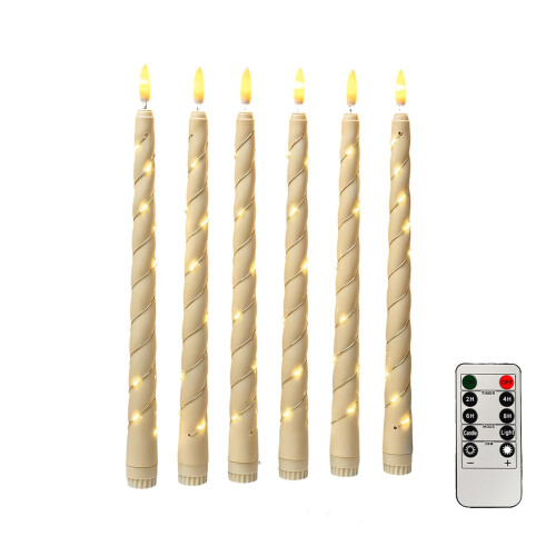 LED String Light Candle Plastic Battery Operated27cm White 1