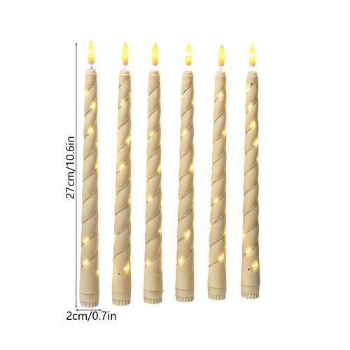 LED String Light Candle Plastic Battery Operated27cm White 2