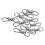 60pcs Metal Clasp Swivel Trigger Clips Snap Hooks Key Ring Bags DIY  Silver 2