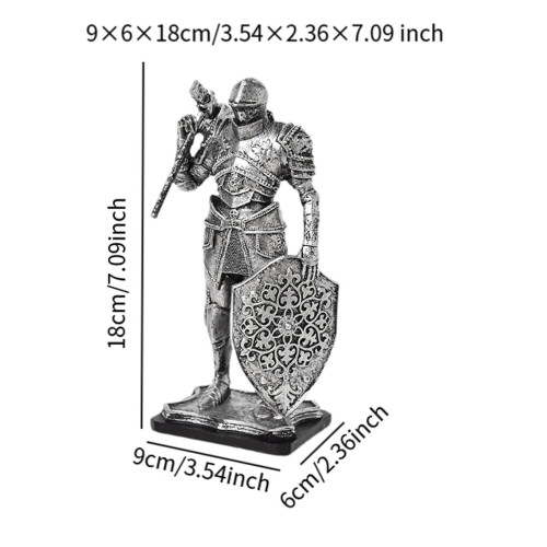 2 τεμάχια Ιππότης Παγώνι Ειδώλιο Ζώων Γλυπτική Ρητίνη Υλικό Διακόσμηση Γραφείου 2