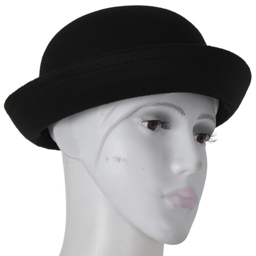 4Piece Melon Bowler Hat Hat Bowler Hat Bowler Hat  Hat Chaplin Hat Riding Hat (Black) 2