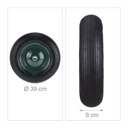 Pneu sobressalente para carrinho de mão, pneumático 4.00-8 polegadas 2