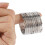 100X Quality 50mm Keyring Split Ring Set Heavy Duty Large Nickel Key Loop Sprung Hoop 2