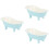 3 Pieces Bath Tub Shape Cersmic Bowl Entertaining Bathtub Shaped 5