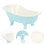 3 Pieces Bath Tub Shape Cersmic Bowl Entertaining Bathtub Shaped 9