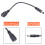 Θηλυκό USB 5 ακίδων 5V 5.5x2.5mm αρσενικό καλώδιο σύνδεσης προσαρμογέα 22AWG χάλκινο 5