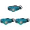 3Pcs Pet Collar Locator Protector Case with Reflective Sky-Blue Design 2