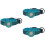 3Pcs Pet Collar Locator Protector Case with Reflective Sky-Blue Design 6