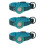 3Pcs Pet Collar Locator Protector Case with Reflective Sky-Blue Design 8