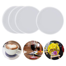 Stampo Sottobicchiere Rotondo Nel Resina Da 8 Pezzi per Colata di Resina, Stampi Epossidici per Colata con Resina, Cemento, Cemento E Argilla