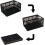 Bringer 4-Pack 40 L Plastic Collapsible Storage Crate, Stackable Folding Storage Baskets 4