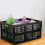 Bringer 4-Pack 40 L Plastic Collapsible Storage Crate, Stackable Folding Storage Baskets 5