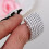 Silver Acrylic Ponytail Cuff for Women One Size 5