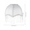 Κομψό λευκό τυπωμένο καπέλο φωτιστικού σε σχήμα ομπρέλας για διακόσμηση με 3
