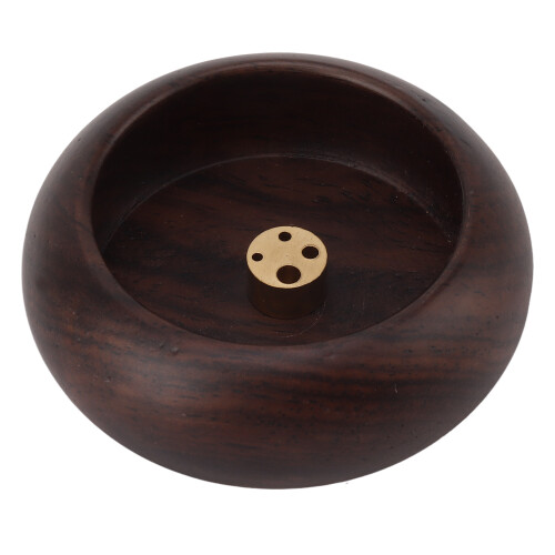 Incense Holder A - Wooden Copper 6.2x6.2x2.4 cm