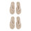 2St Modieuze Witte Japanse Slippers Dames Buiten Geweven 9
