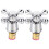 2Pcs Bathtub Knob Replacement Brass Handle for DIY Enthusiasts Easy Installation 7