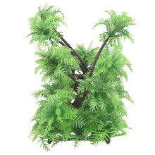 4 Pcs 3.9 Inch Height Artificial Coconut Plant for Aquarium Fish Tank Green